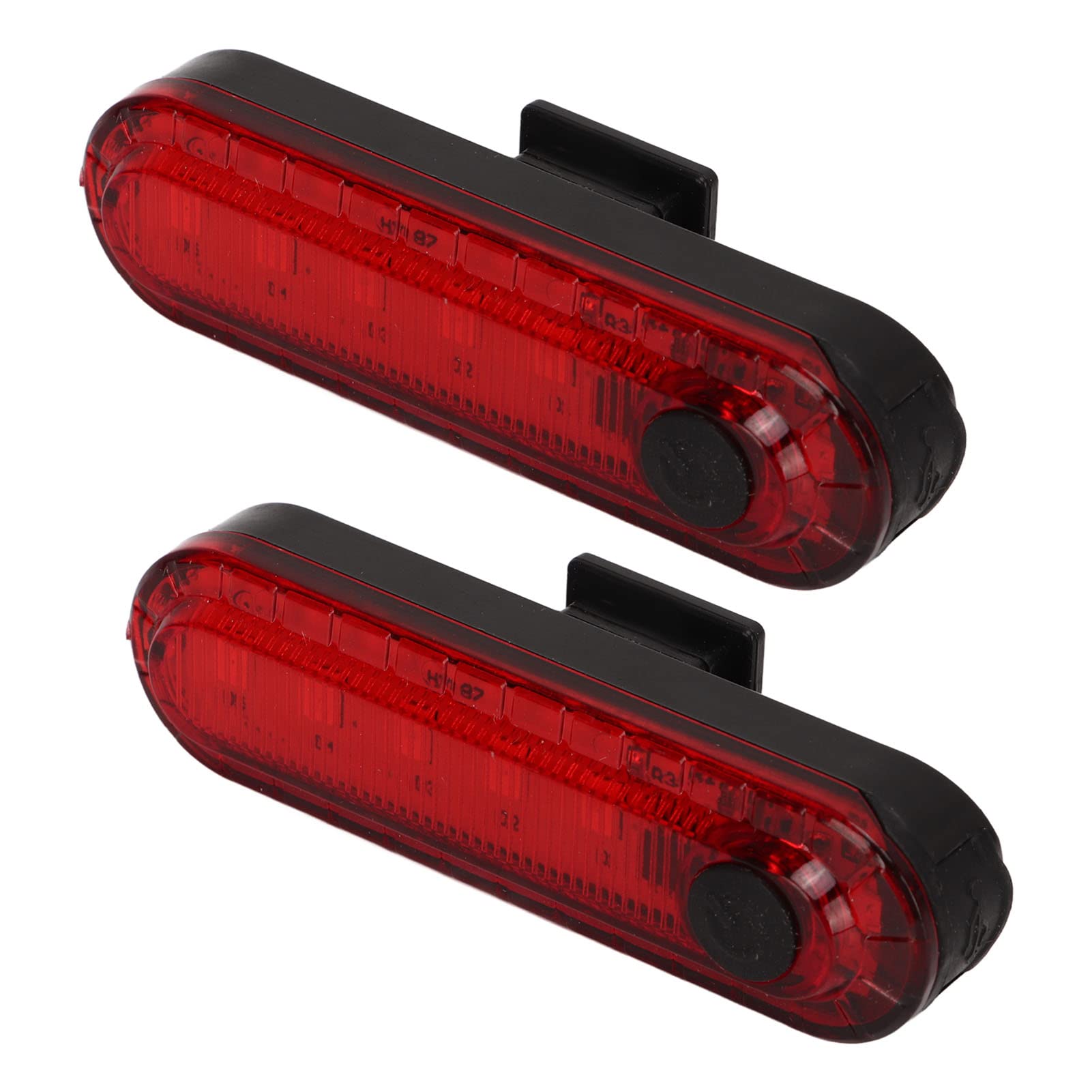 HERCHR Bike Light, 2PCS LED Taillights Warning Rear Universal Front Rear Bike Light Turn Signal Light Waterproof Safe Bright ABS SiliconeTaillight for Mountain Bike