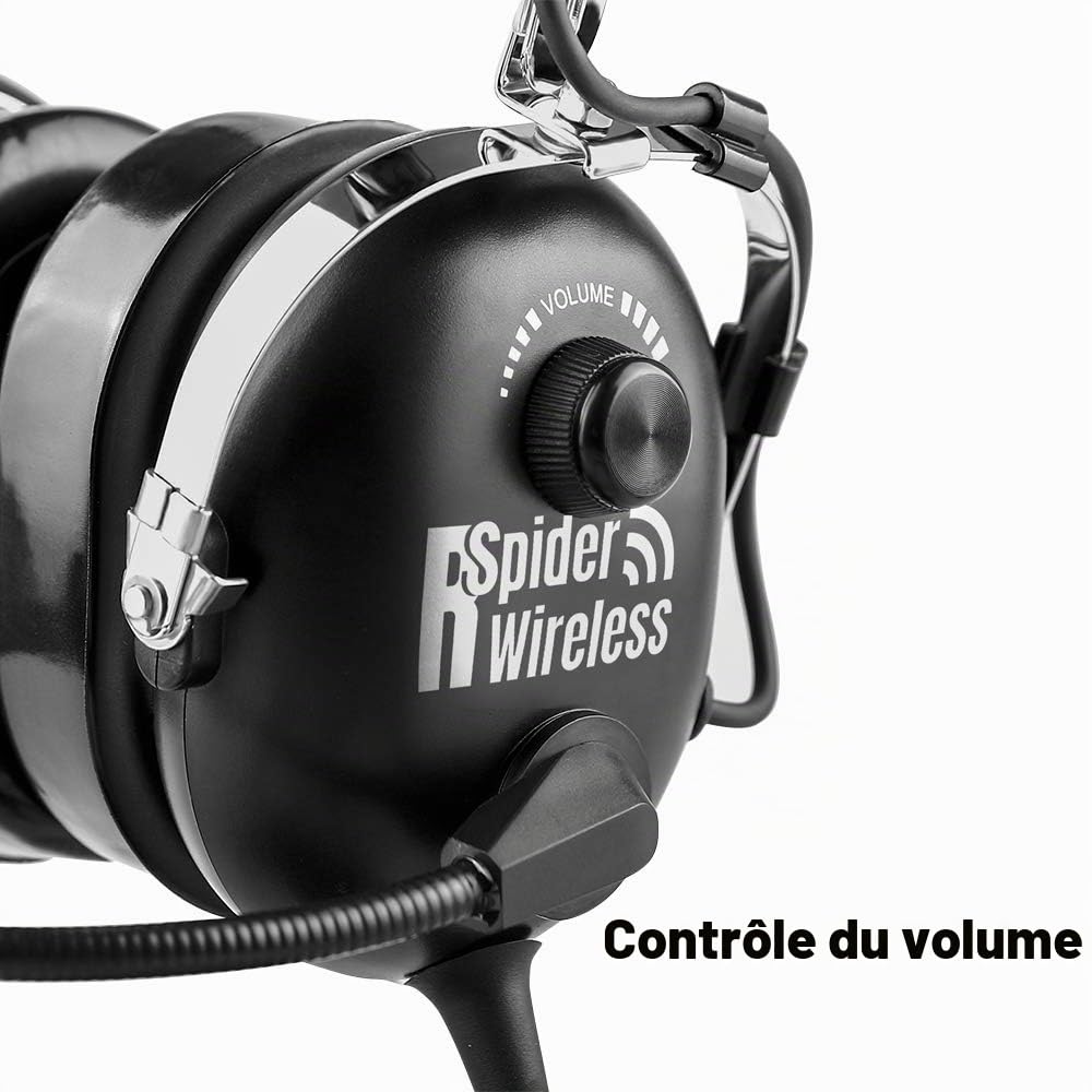 Casque aviation pour pilotes, PNR Aviation, coussinets confortables, réduction passive du bruit, avec étui de transport