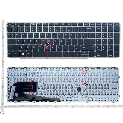 HP EliteBook 850 G3 G4 755 ZBOOK 15U US 用(バックライト付きノートパソコンキーボードなし)(BROWN)