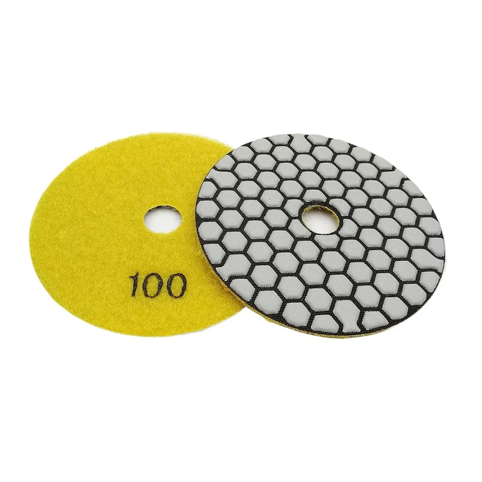 Lot de 6 disques de Polissage à Sec Flexibles en résine diamantée, Grain 100 (4 Pouces), pour Granit, marbre, Pierre (100 mm)