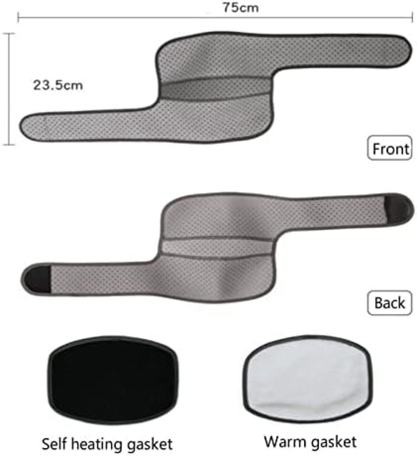 1 Paar Kniestütze, Selbsterwärmende Magnetische Knieschützer Mit Austauschbaren Wärmepolstern, Linderung Von Arthritis Und Gelenkschmerzen,Grau,Einheitsgröße,YUYANAIAI