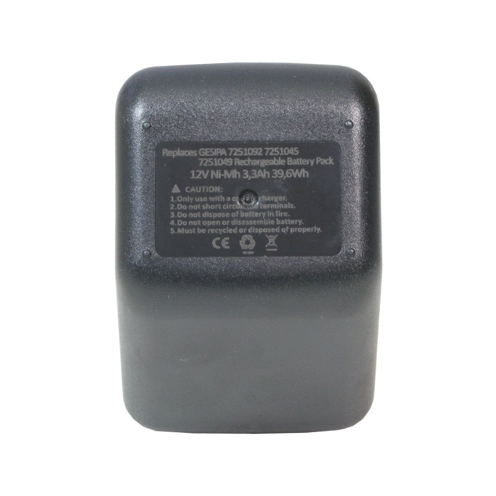 Trade-Shop Premium Ni-Mh akumulator 12 V 3300 mAh 39,6 Wh do twarzy Powerbird Accubird Firebird Punch Bird CPT12/2 EHD, Würth 7256020 7251017 70291510 0702915 ANG12 070291515151515151510061 G12 070291510 Master G12