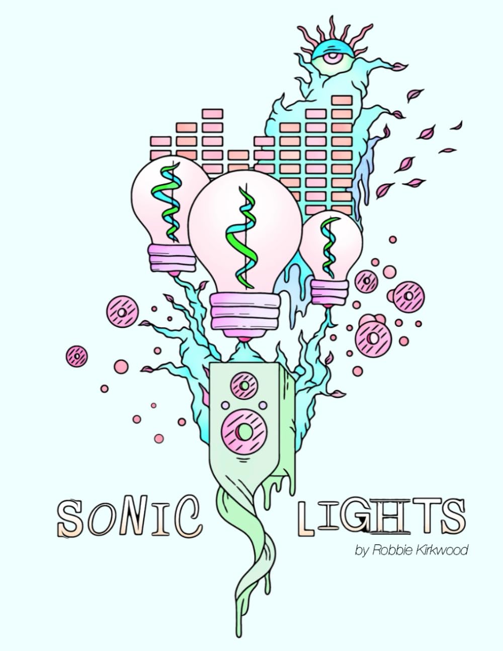 Sonic Lights: Psychedelic Coloring Book For Adults