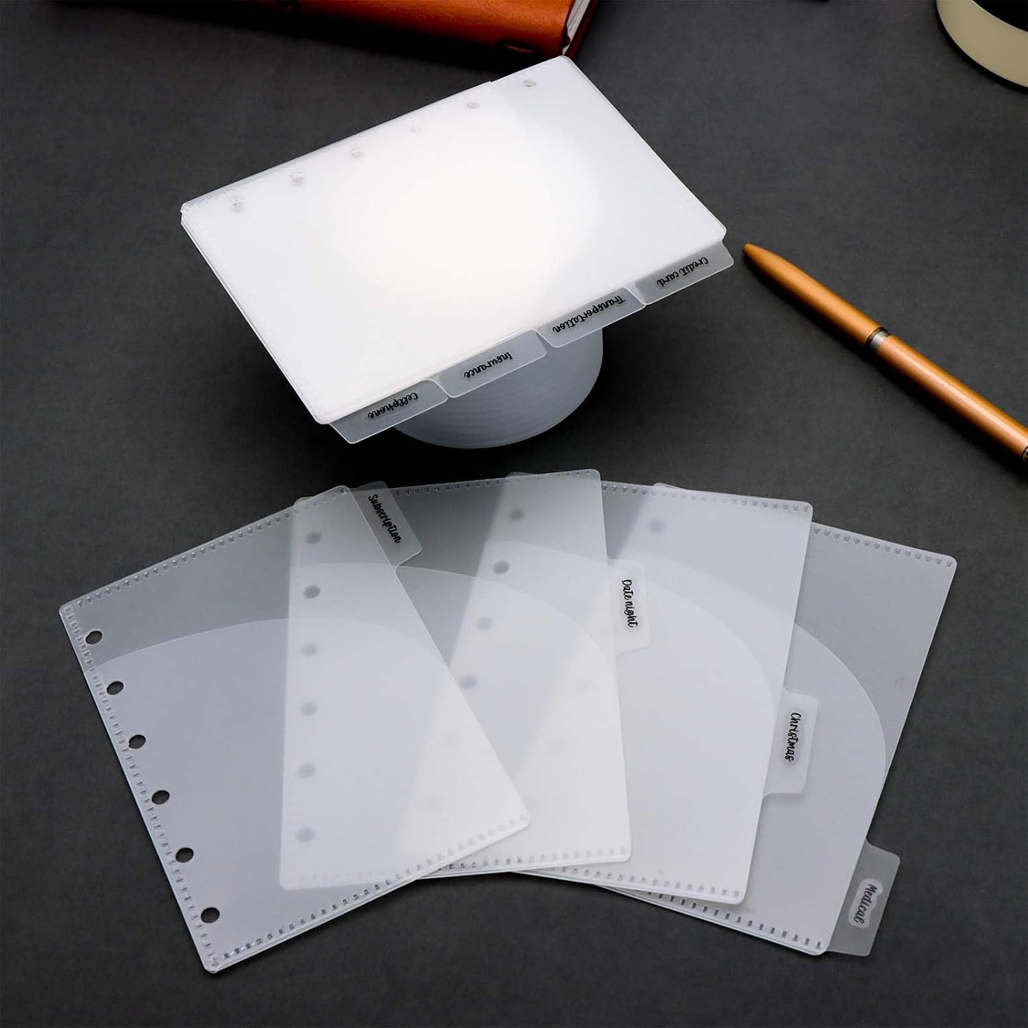 NatSumeBasics 8 A7 Binder Divider 2 Pockets, 4-Tab Cash Envelopes image 5
