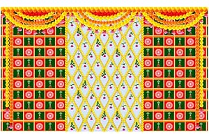SATVIK Backdrop for Pooja Decoration