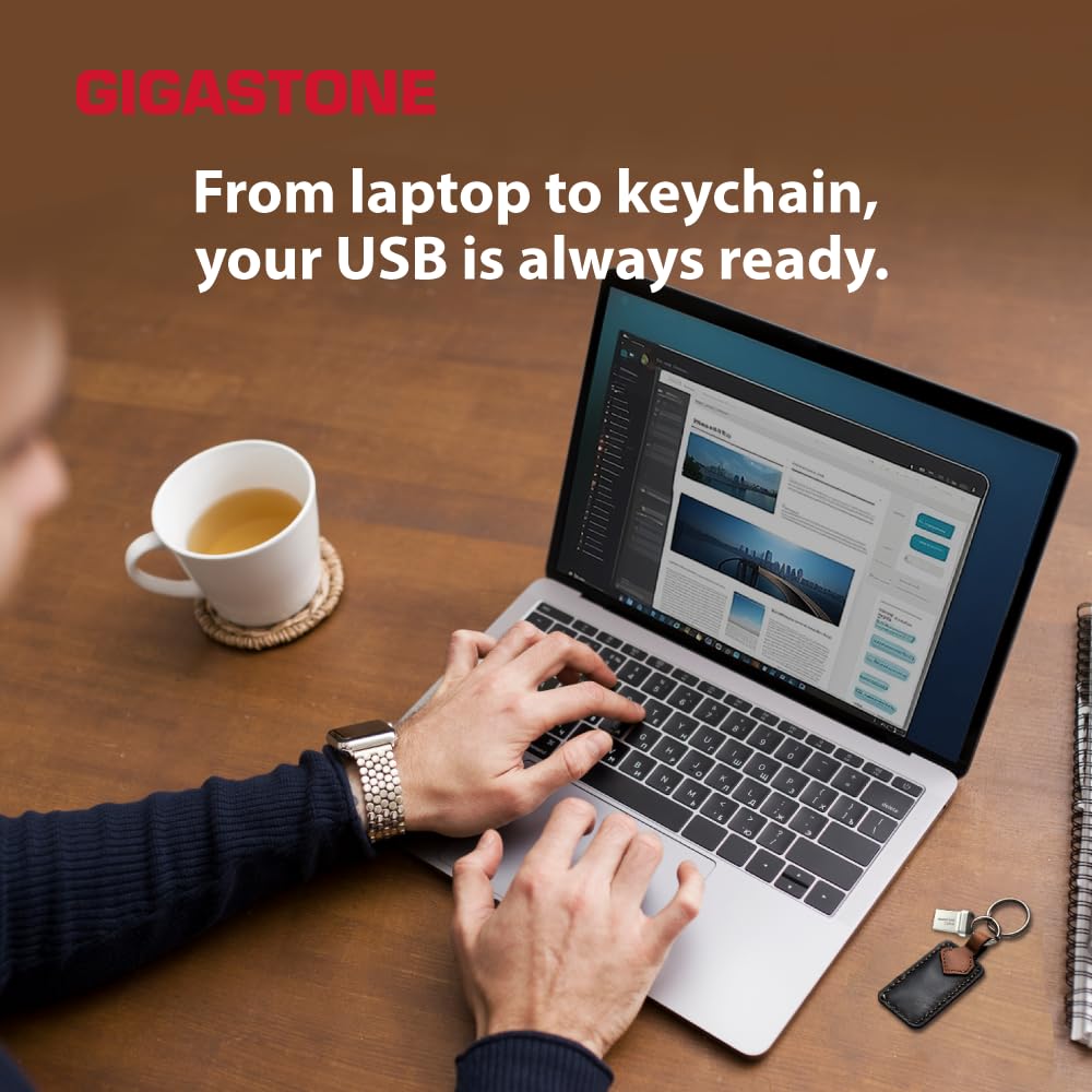 GIGASTONE 256GB Nano Flash-Laufwerk, Z90 USB 3.2 Gen 1, 120MB/s UltraSchnell, Mini, Metalldesign, Daten­speicherung, Backup für PC/Mac/TV/Auto, USB 2.0/3.0/3.1 Kompatibel