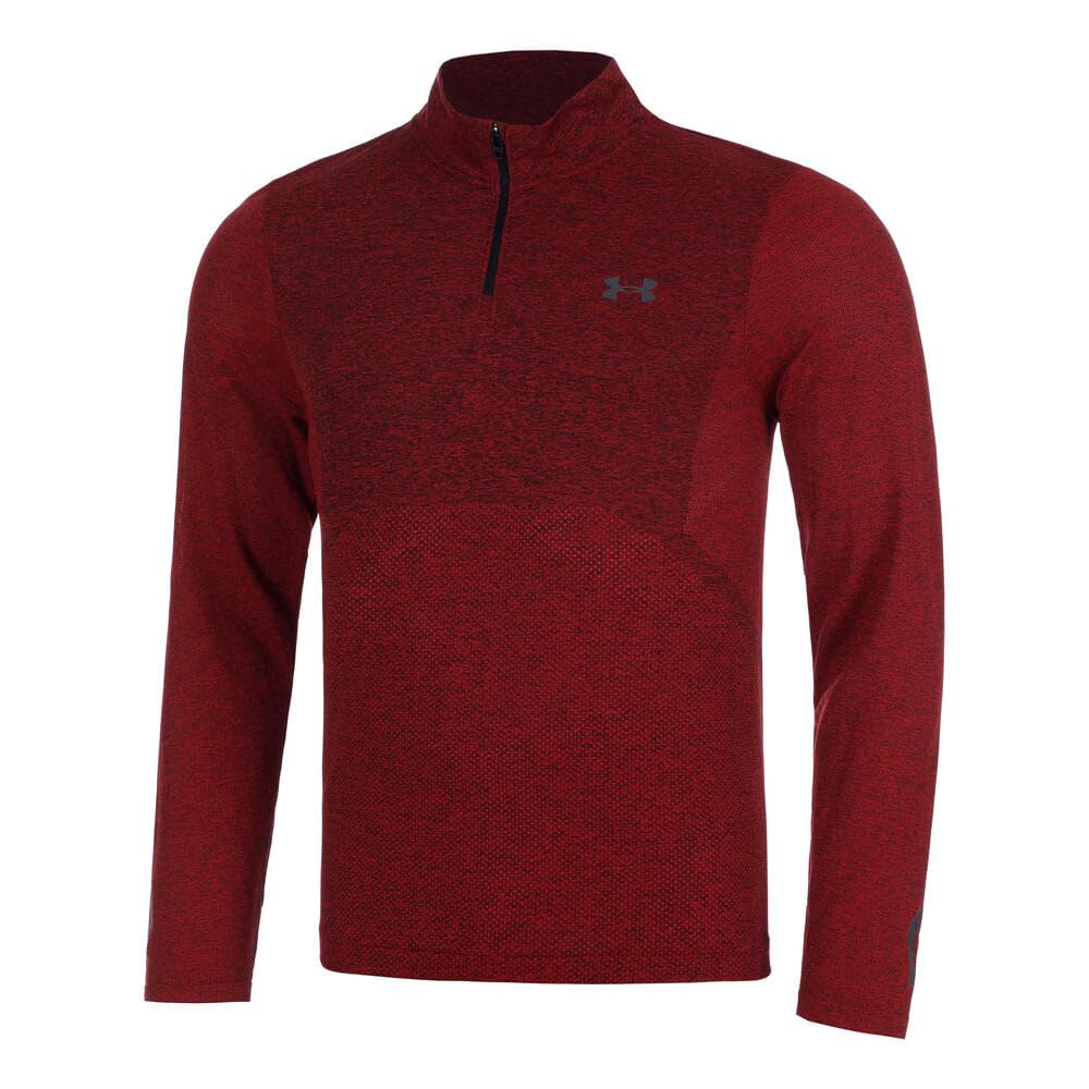 Under Armour Herren Seamless Stride 1/4 Zip Laufbekleidung Laufshirt Racer Red - Rot L
