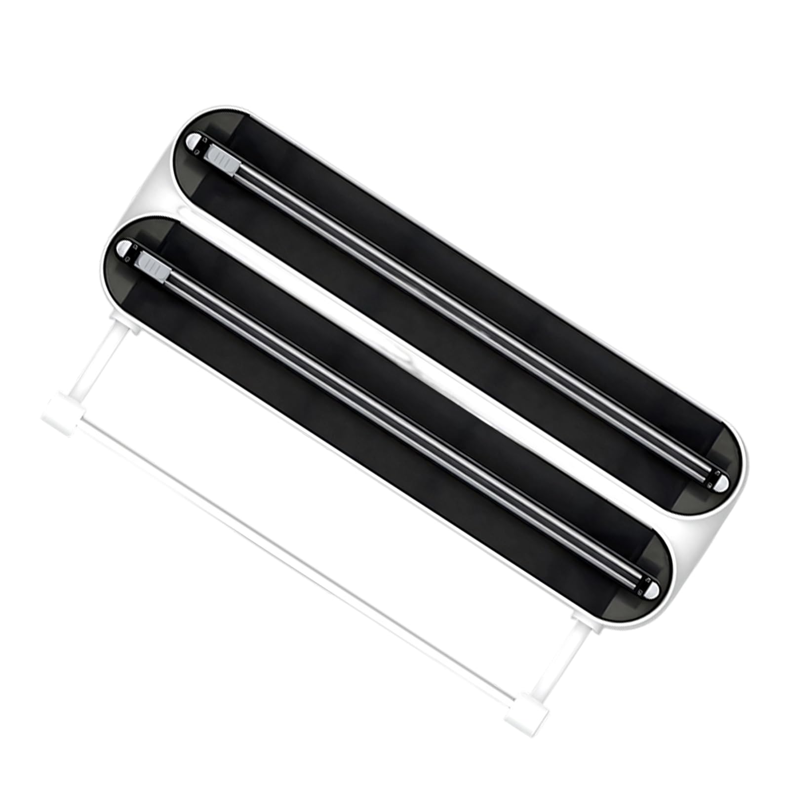 LUCKGONI Magnetic Wrap Dispenser With Built In Cutter For Kitchen Foil And Wax Paper Storage