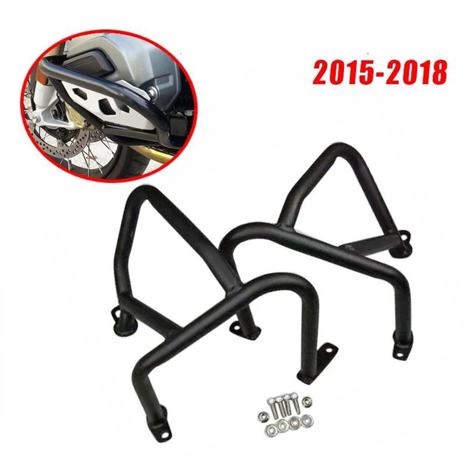 SKINII Defensa Protector De Motor Protector Motor Carretera Motocicleta Barras De Choque Protector De Marco De Jaula Acrobacias para para R1200 RS para R1200 R 2015-2018 Topes Anticaida Moto