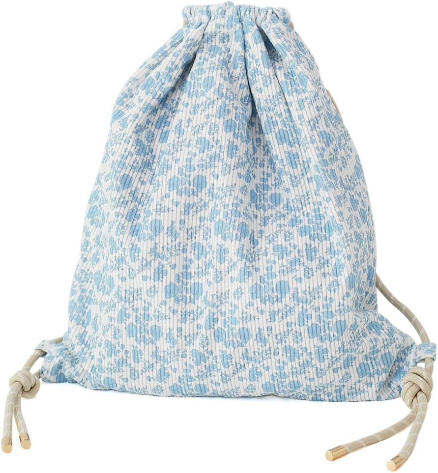 Original Design Boho Corduroy Print Drawstring Backpack - Lightweight Cinch Sackpack for Women, Perfect for Gym, Travel, Beach, and Outdoor Sports - Image 9