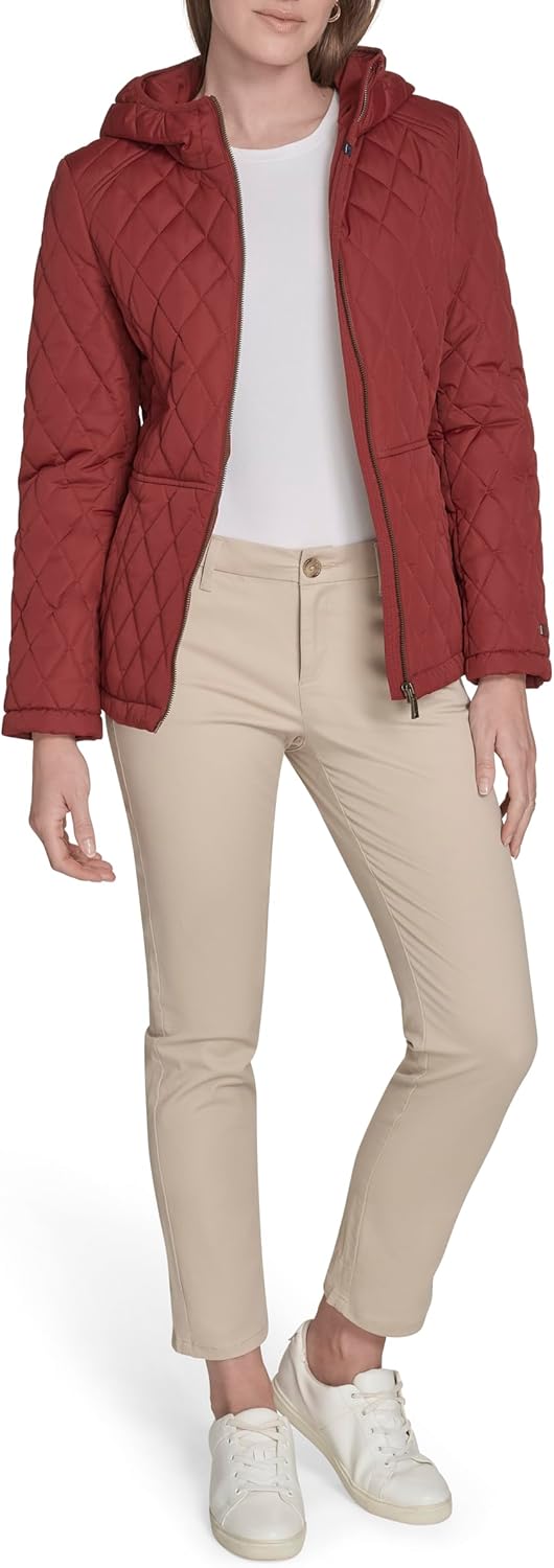 Tommy Hilfiger Women's Long Sleeve Zip Up Essential Quilted Jacket - Image 2