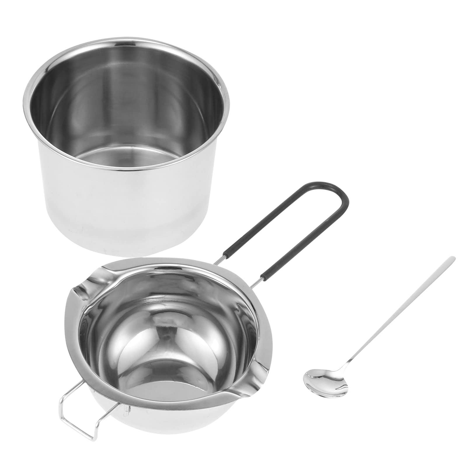 Hemoton 1set Stainless Steel Melting Pot for Chocolate Butter Cheese Double Boiler Ergonomic Handle Capacity for Candy and Melting Design