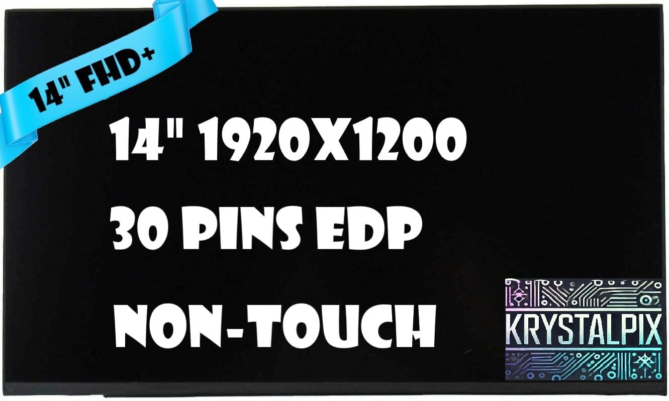 Replacement LCD for Dell Pro 14 Plus PB14250 LCD Screen 14'' FHD+ 1920X1200 LED LCD Screen Non-Touch 30 pins Display Panel
