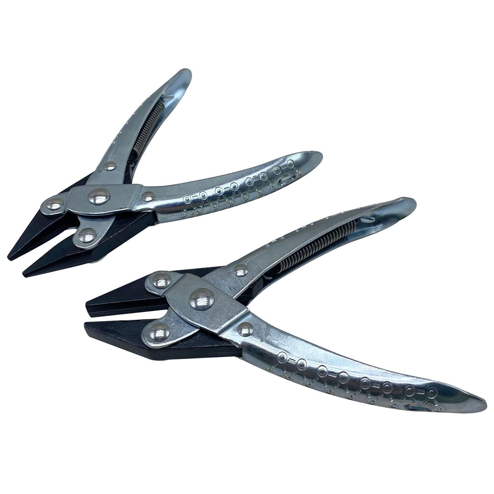 predolo Pinza para Joyería Acero Mandíbulas de Nylon para Trabajos de Precisión Manualidades de Bisutería y Ajuste de Collares Pulseras Anillos, boca afilada