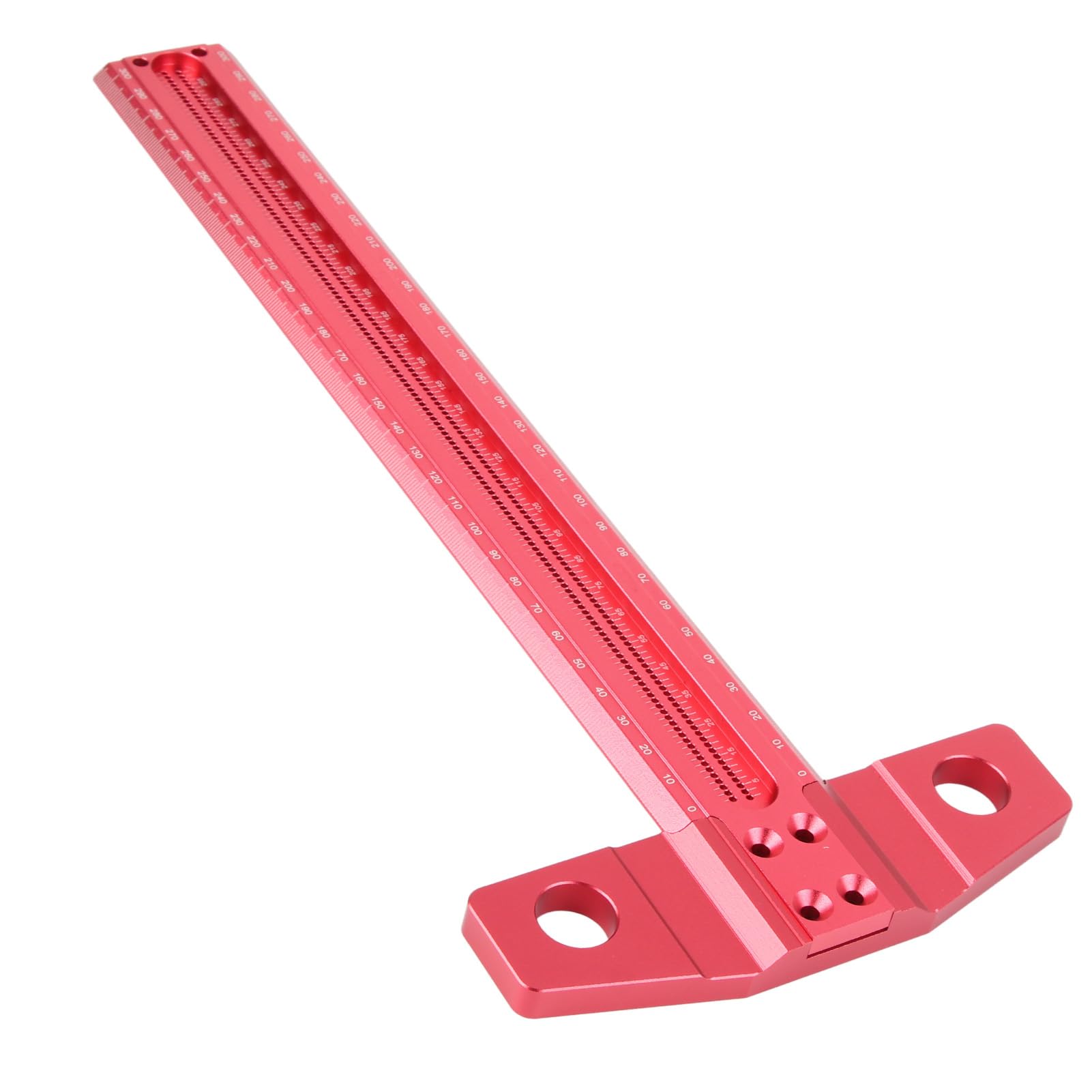 Righello a Squadra con Piano Posteriore Rimovibile, Materiale in Lega di Alluminio, precisione di 1 mm per carpenteria e Disegno Artistico, Include lancetta ad Angolo retto