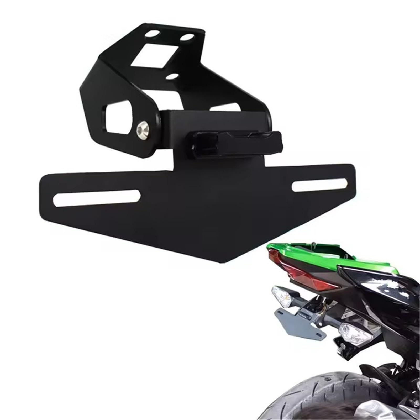 Supporto Portatarga Moto Per Ninja 250 400 Z250 Z400 2018-2022, Eliminacoda E Portatarga.