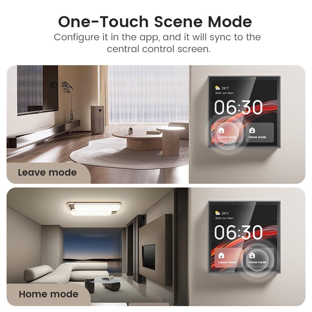 WiFi Voice Control Panel Voice Control Interruptor Tuya Smart Home mit 4-Touchscreen für Smart Home Control