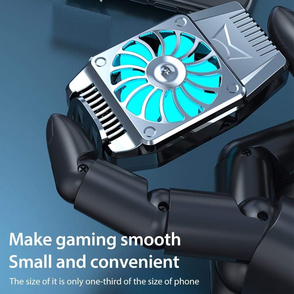 Portable Cooling Fan Game Mobile Phone Cooler Powered Cell Phone Radiator Snap-on Cooling Tool(E)