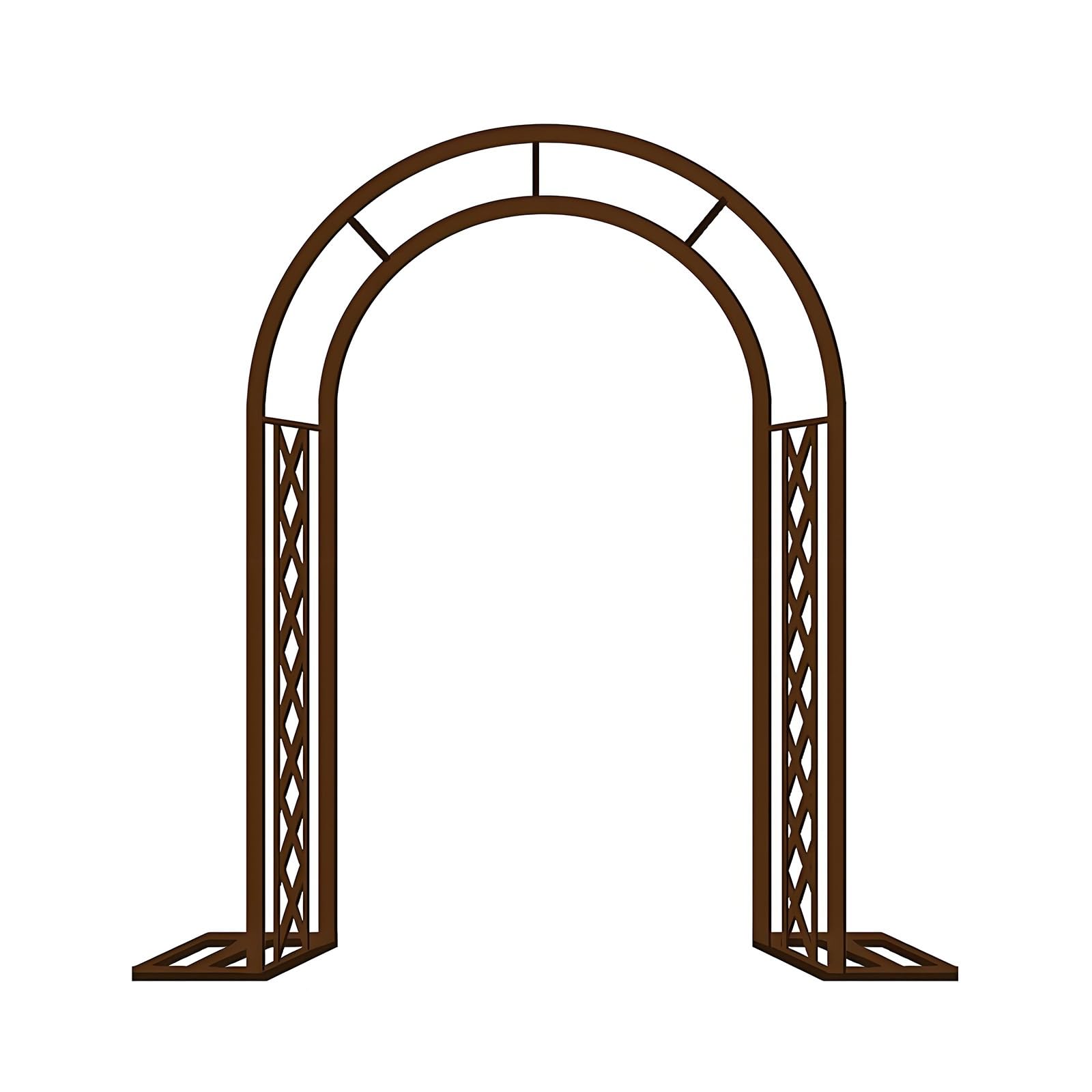 Treillis d'arche de jardin en métal robuste pour plantes grimpantes, roses et vignes – Décoration de cérémonie de mariage, tonnelle noire de 1,8 m pour aménagement paysager d'allée et d'arrière-cour