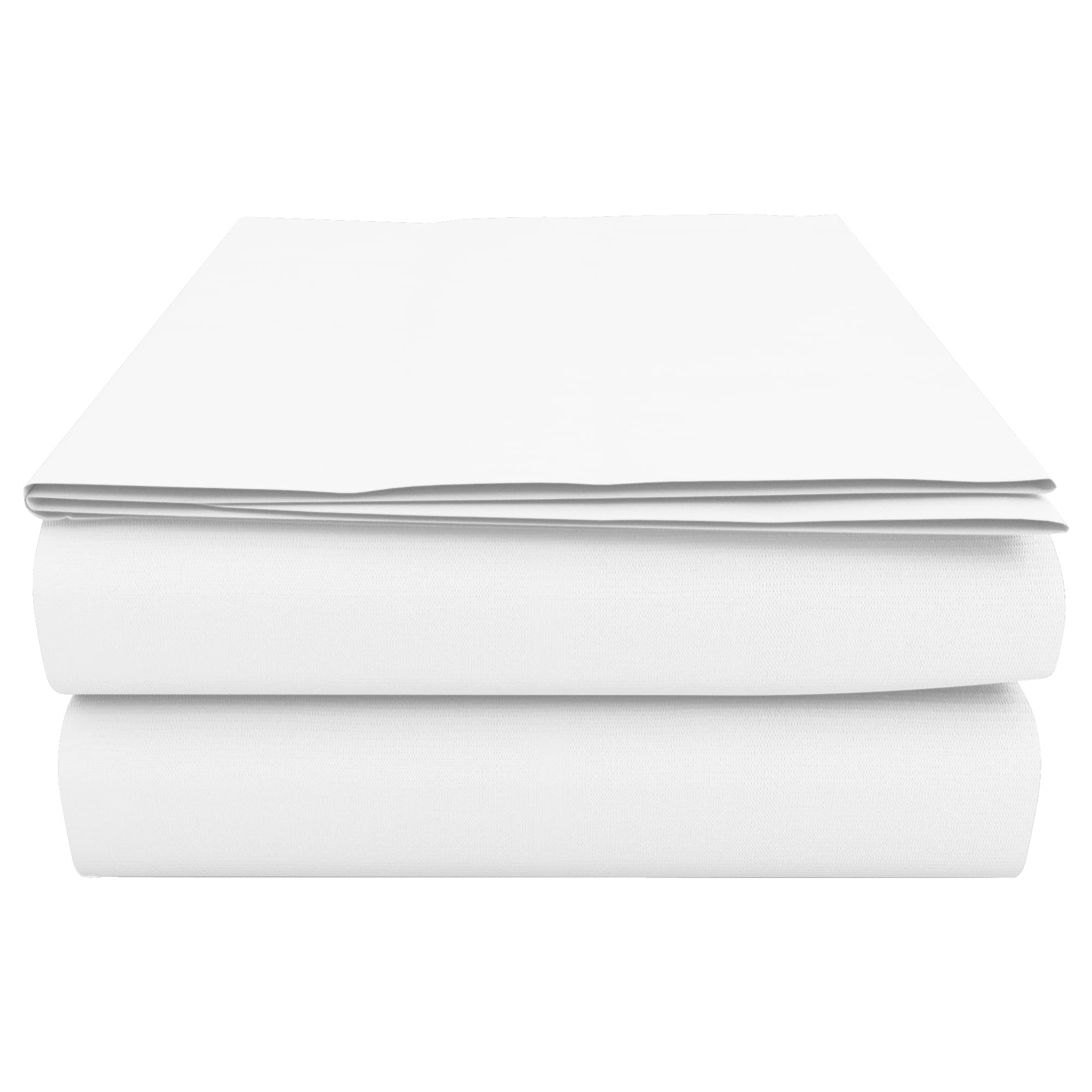 HOME ACE White Super King Flat Sheets 254CM x 290CM, Poly Cotton Flat Sheet Super King Size Bed, Easy Care Super King Flat Sheet Super King Sheets Flat Super KingSize Flat Sheet Superking Size