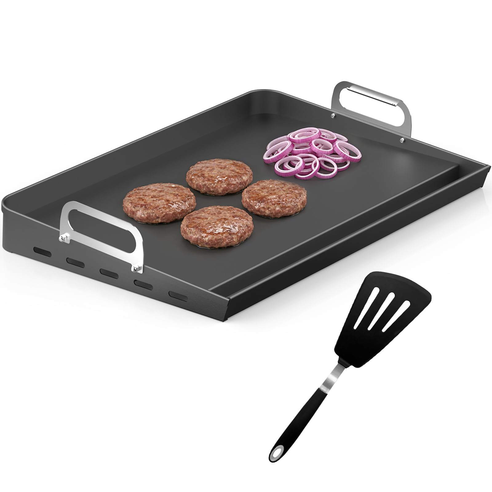 EUTRKei 23"x16" Nonstick Griddle for Gas Grill, Cast Iron Griddle for Stove