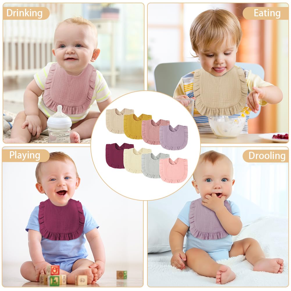 Vicloon Coton Bavoirs Bébé, Bavoirs Bandana pour Bébé, Bavoirs Nouveau-Né Soft et Absorption, Bavoir de Dentition Doux et Absorbants, Bavoir Unisexe pour Nouveau-Nés de 0 à 36 Mois