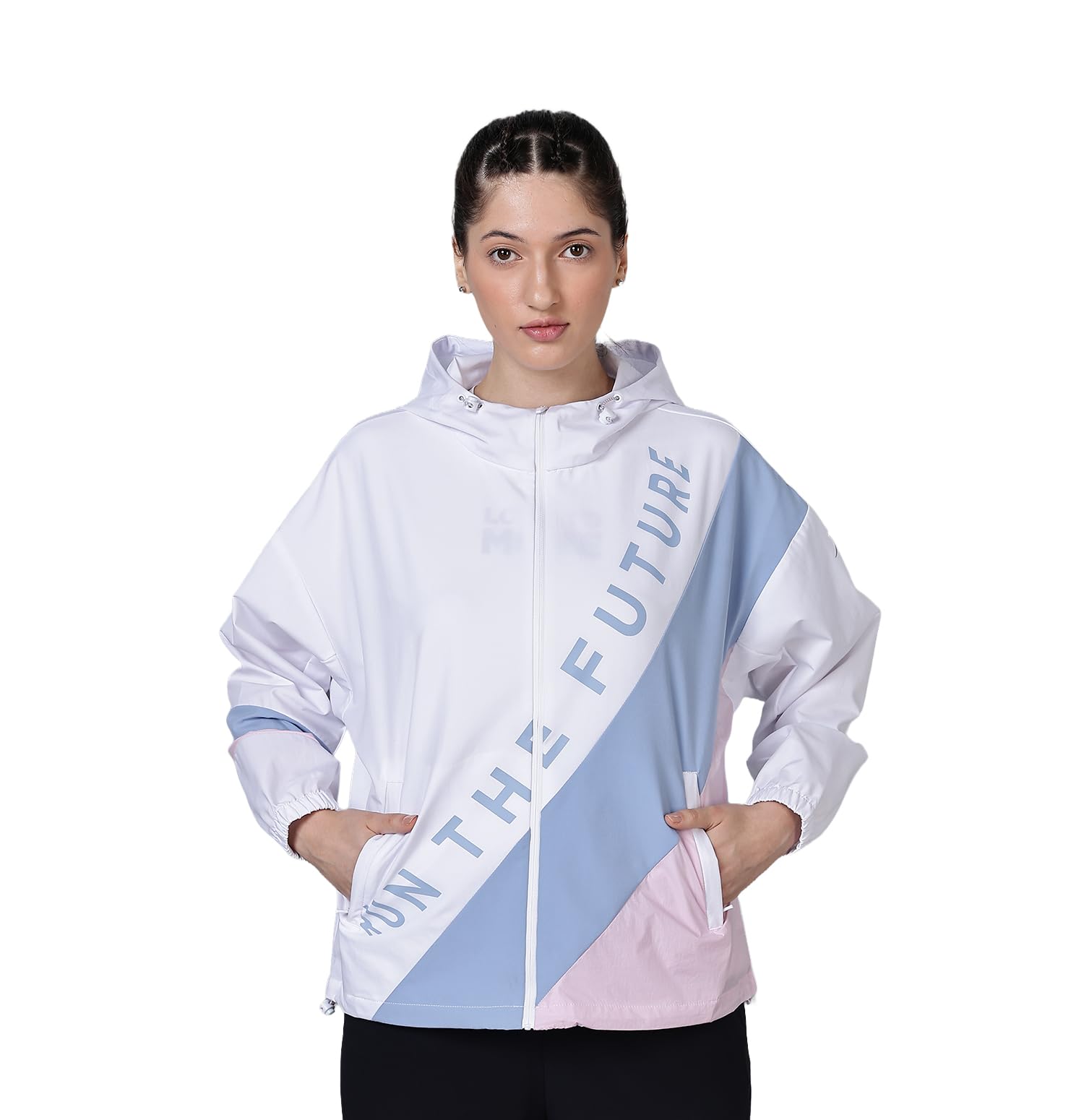 xtep Women Double-layer Hooded Light Pink Windbreaker Jacket-picture-17