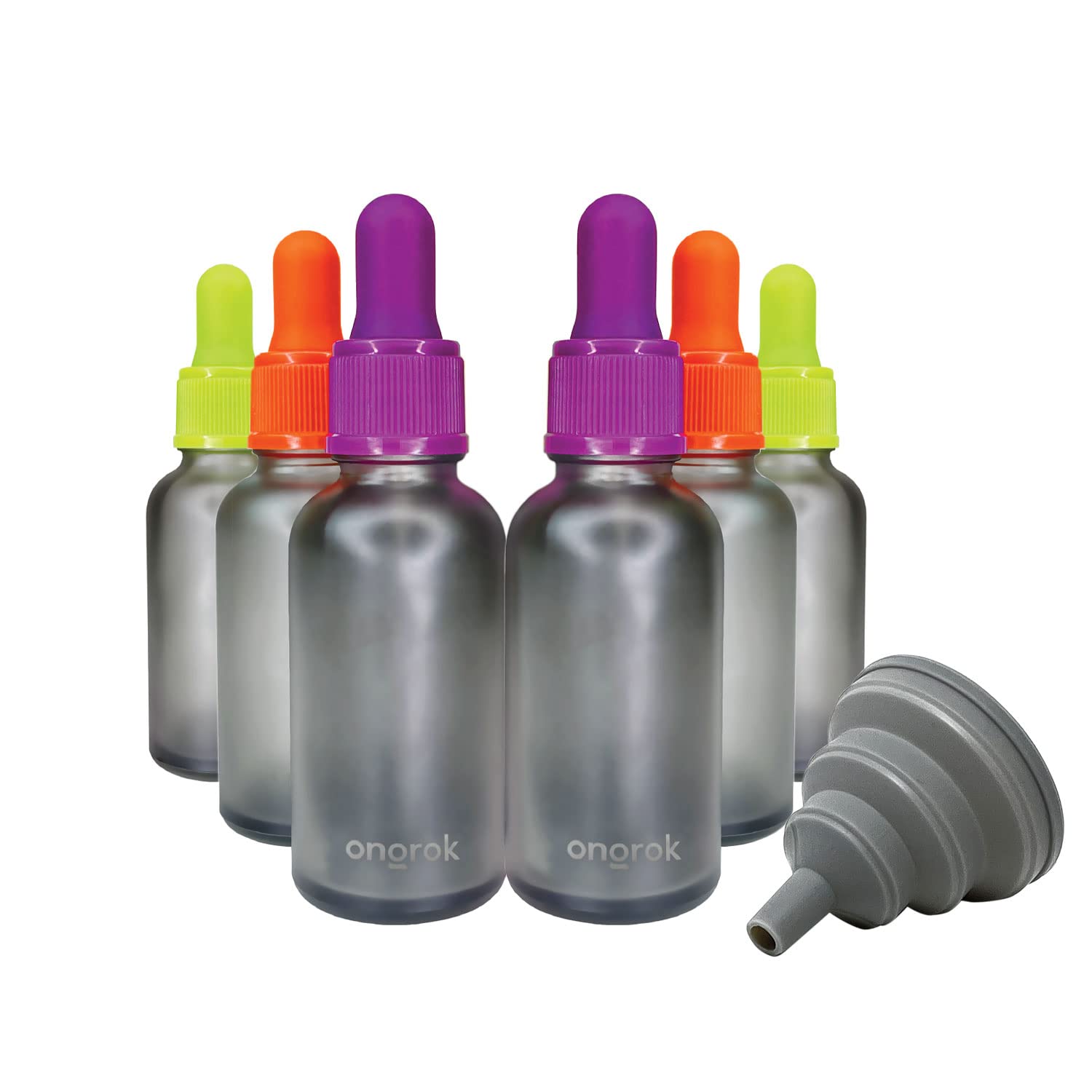 Buy Glass Dropper Bottles (1oz/30ml), 6 Pack by ONGROK, Color Coded