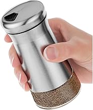 Pepper Shaker or Salt Shaker with Adjustable Pour Holes - Elegant Stainless Steel Spice Dispenser - Perfect for Himalayan, Table Salt, White and Black Pepper