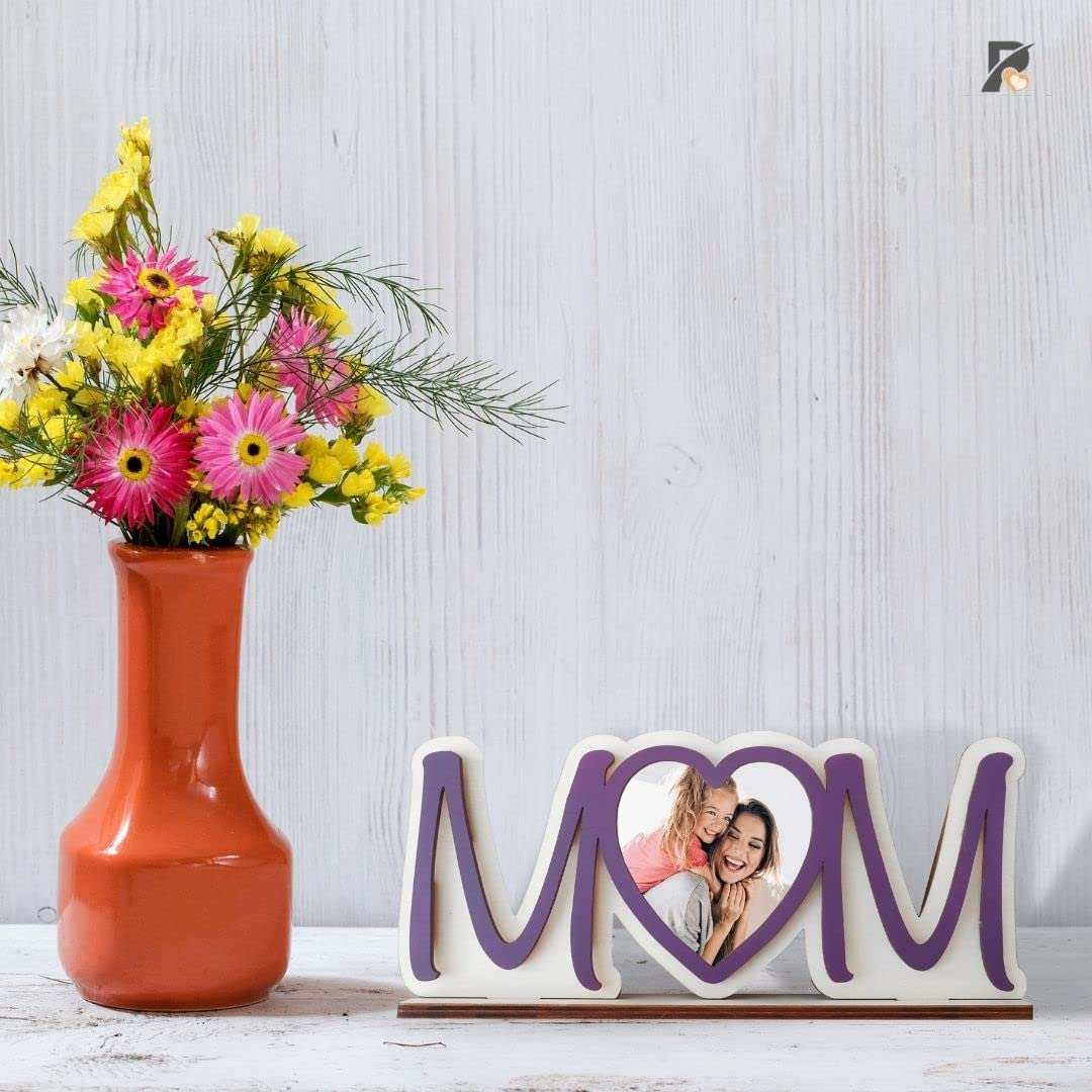 Generico Cornice Portafoto in Legno Ecografia Mamma Figlio, Porta Foto 2 Utilizzi Tavolo Scrivania Parete Muro, Idea Regalo Natale Nascita Compleanno