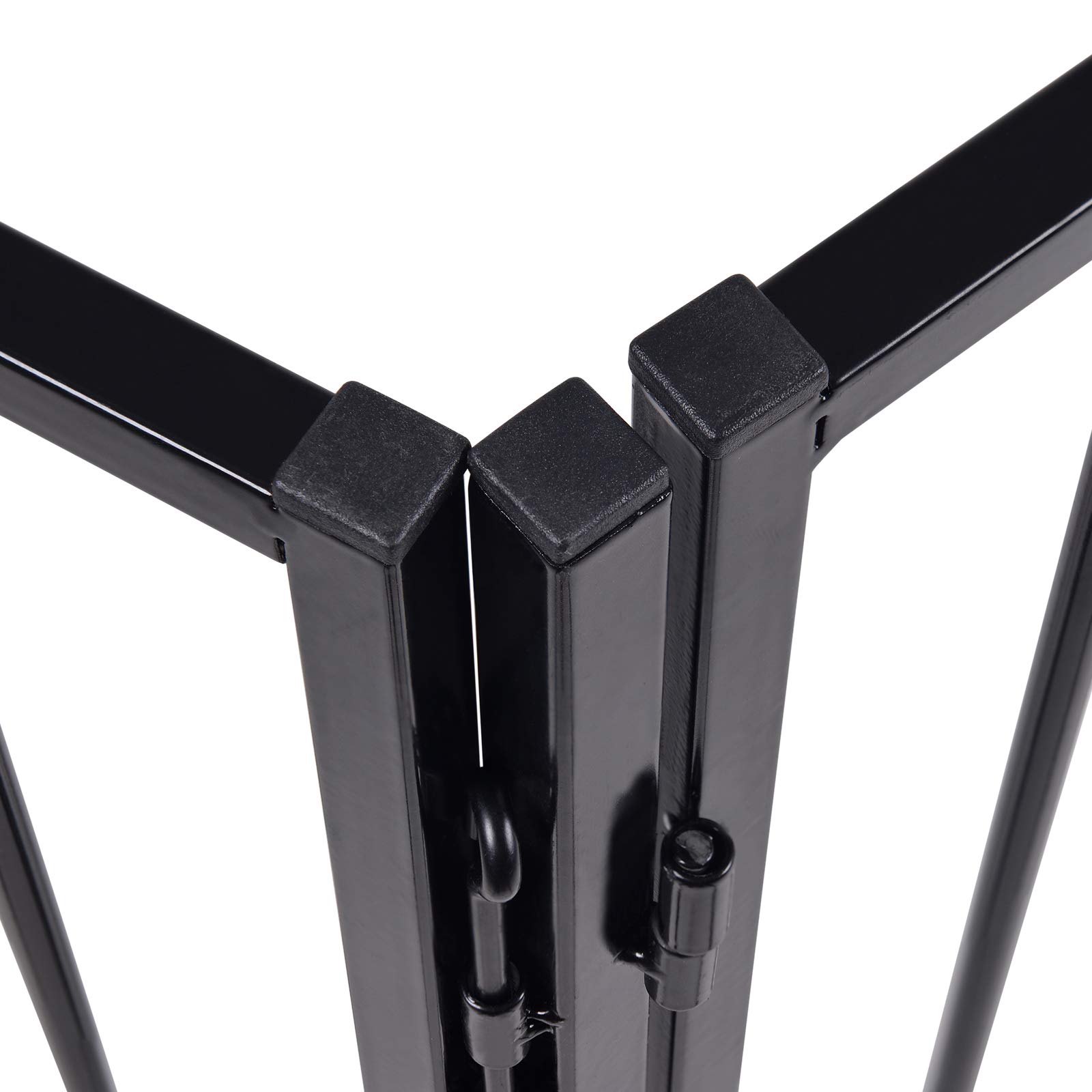 YRHome 5-TLG - Griglia di protezione per camino, per bambini, con porta, per cuccioli, 305 cm, colore: Nero