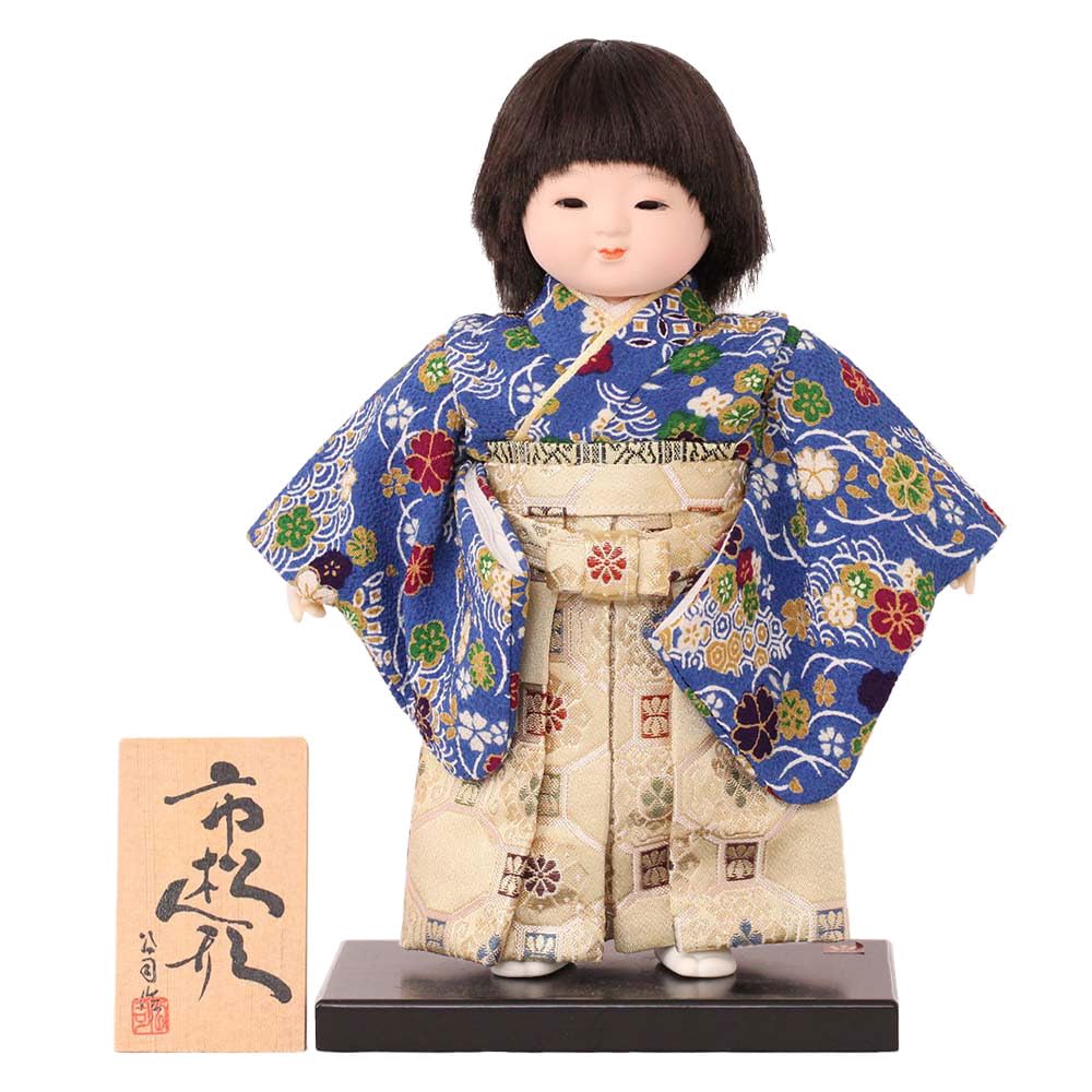 Amazon | 市松人形 齊藤公司作 5号 男の子 レザー ちりめん