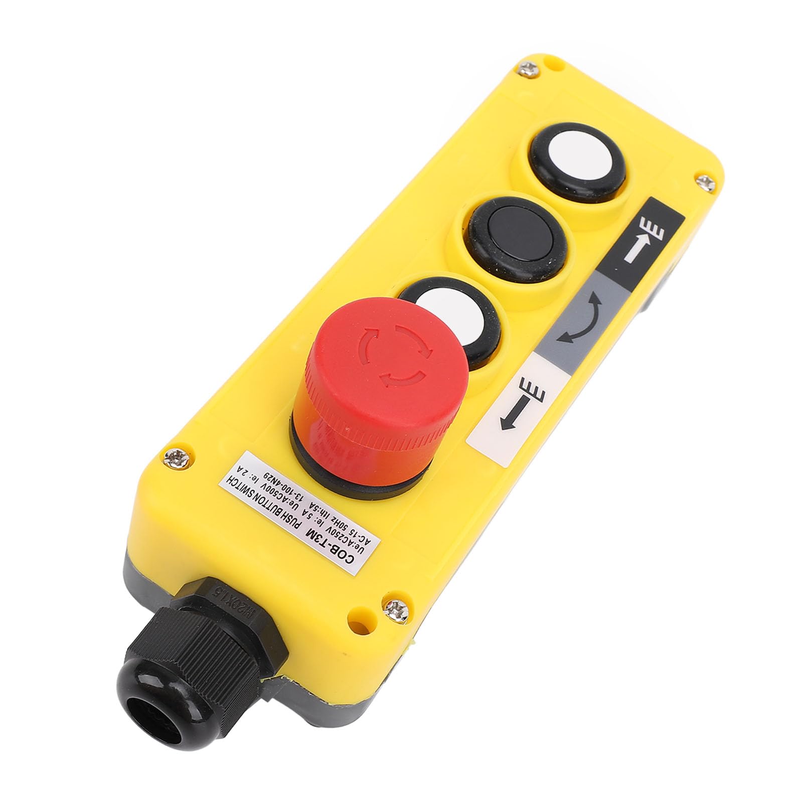 Electric Hoist Crane Pushbutton Switches, IP68 Rainproof Industrial Up Down Driving Push Button Switch Control, Hoist Crane Push Button Switch