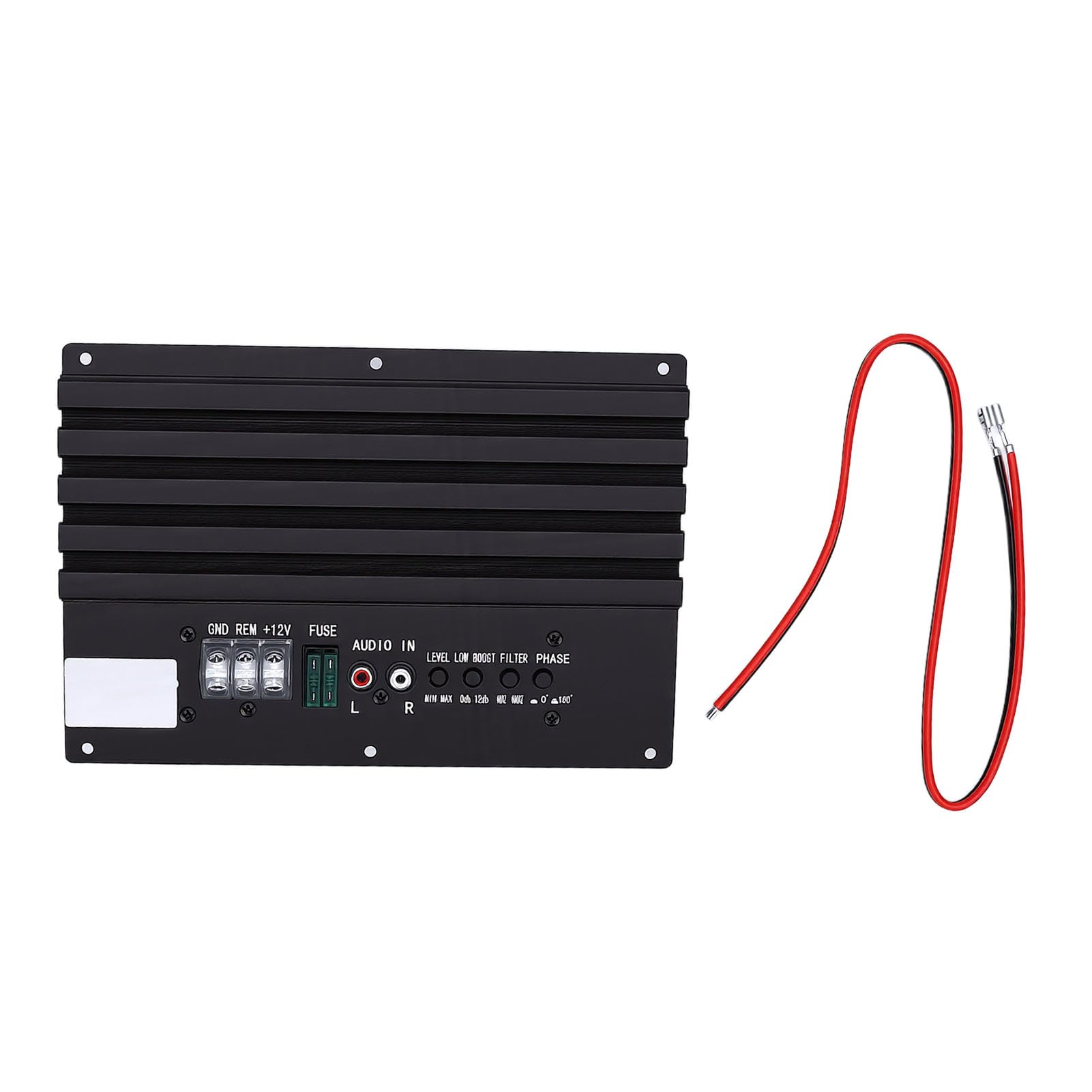 Fockety Amplificador de Coche 800W, Altavoz Subwoofer con Disipador de
