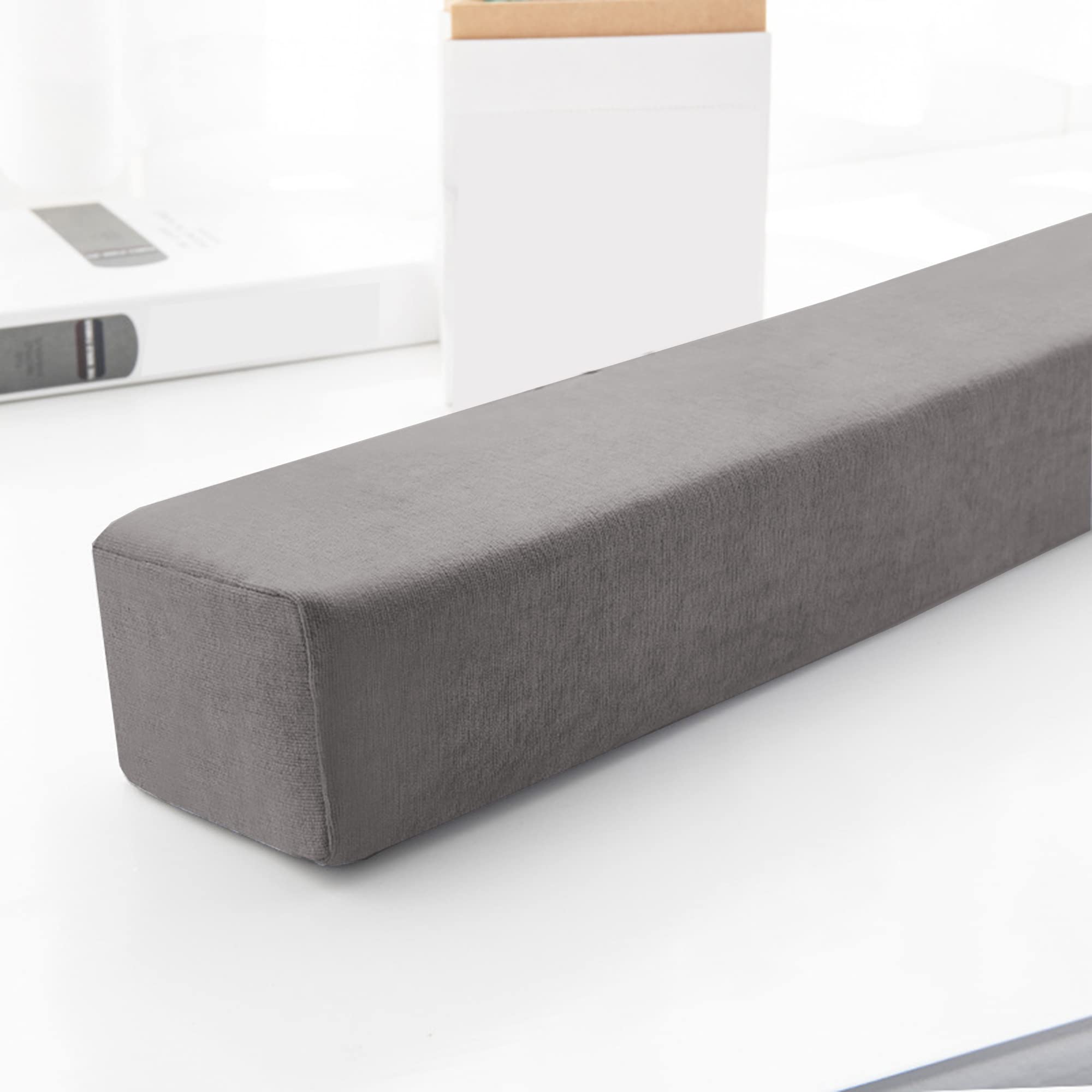XIEMINLE Sofa Bolster Armrest Cushion, Headboard Pillow Bed Bridge Twin to Single/Double/King Bed, Long Bed Sofa Gap Filler, Removable Armrest Pillow for Hotel,200 * 10 * 8cm,Grey1