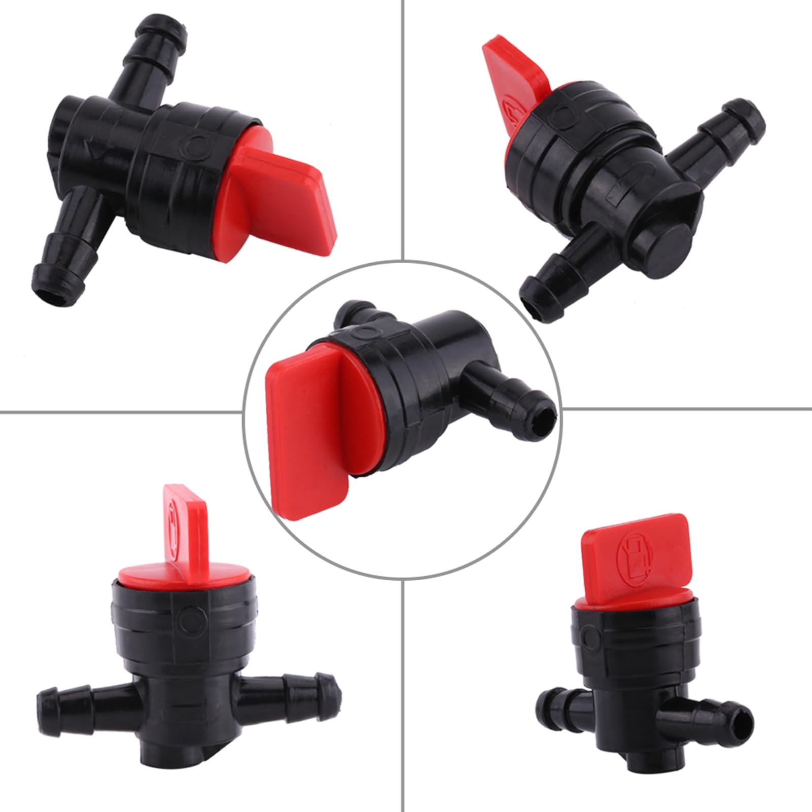 Uniwersalny Plastikowy Kranik Paliwa 6 Mm z Włącznikiem/wyłącznikiem, Pasujący do Węża 1/4