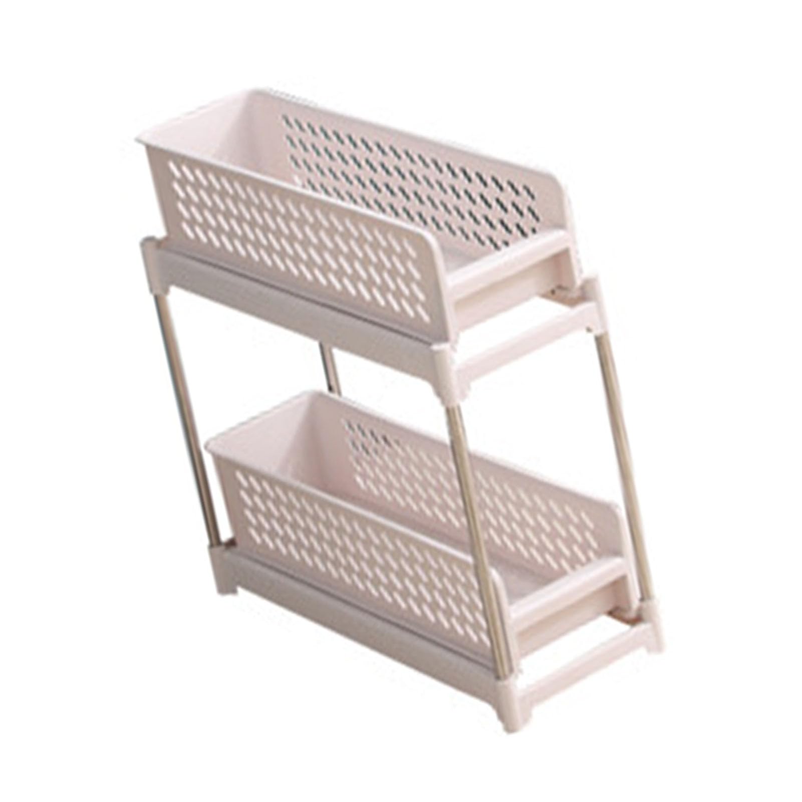 Carrello portaoggetti salvaspazio versatile regolabile dall'aspetto elegante organizer per carrello portaoggetti per domestica bagno camera da letto organizer per (2 strati)