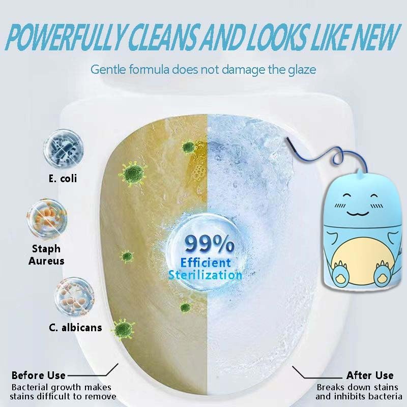 Miniatura 2 de Rchovsam Krazy Clean Pro - Botella limpiadora de inodoros para limpiador de tanques, limpieza loca azul, lindo dinosaurio, limpiador de inodoro,