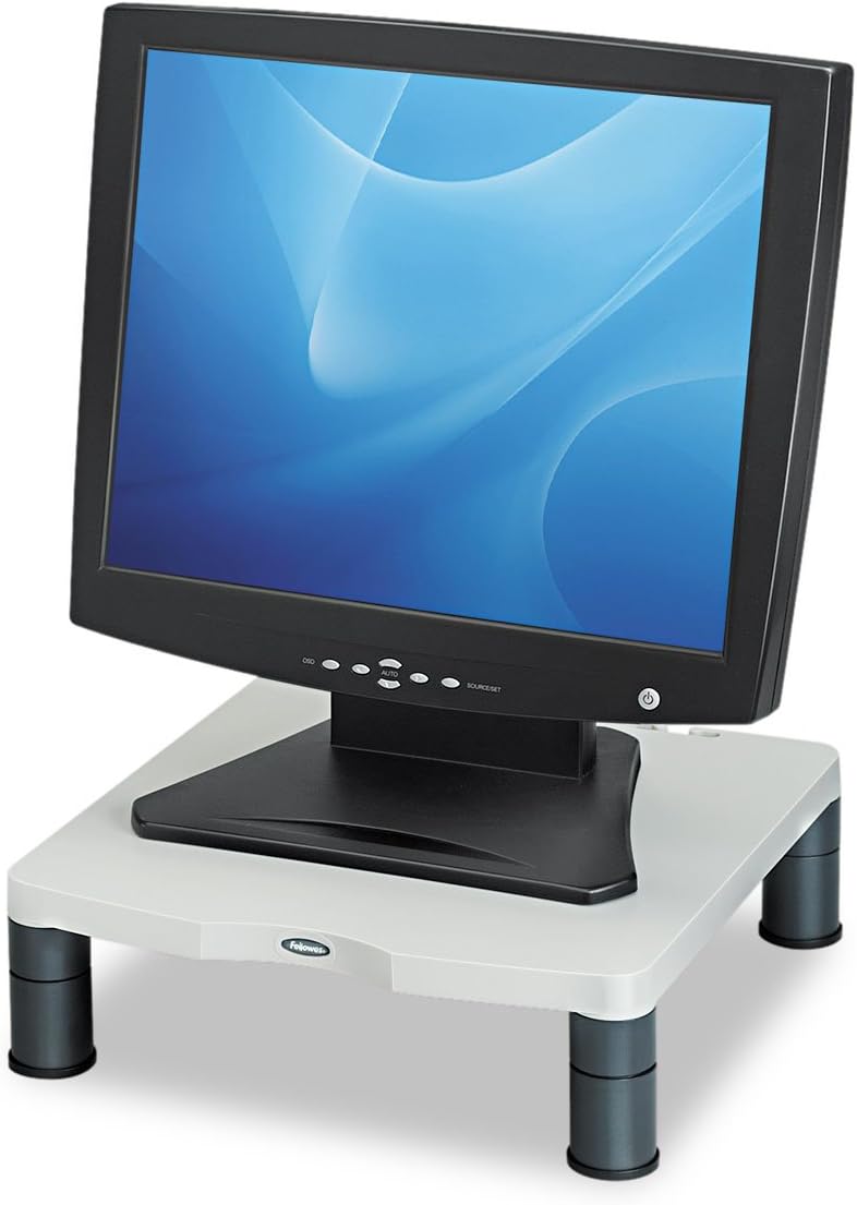 Fellowes 91712 Monitor Riser, Adjustable,13-1/8-Inch x13-1/2-Inch x2-Inch -4-Inch , PM/Graphite