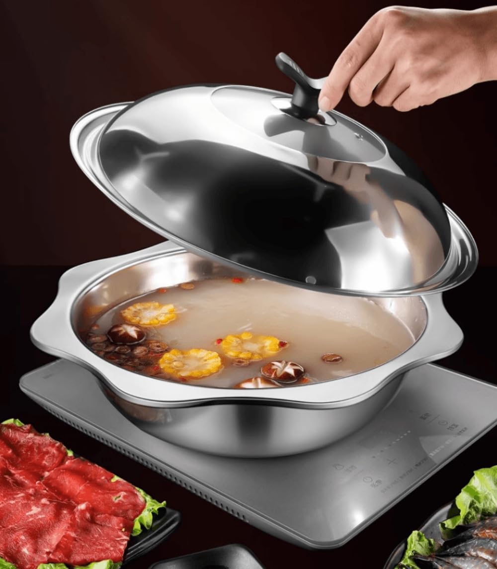 Amazon｜家庭用おでん鍋 36cm おでん分割鍋 調理用ステンレス卓上鍋 IH