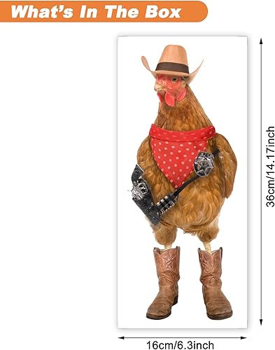 Miniatura 2 de Divertidas calcomanías de pared de pollo para despegar y pegar, calcomanías de vinilo para decoración divertida de pared, cocina, baño, dormitorio