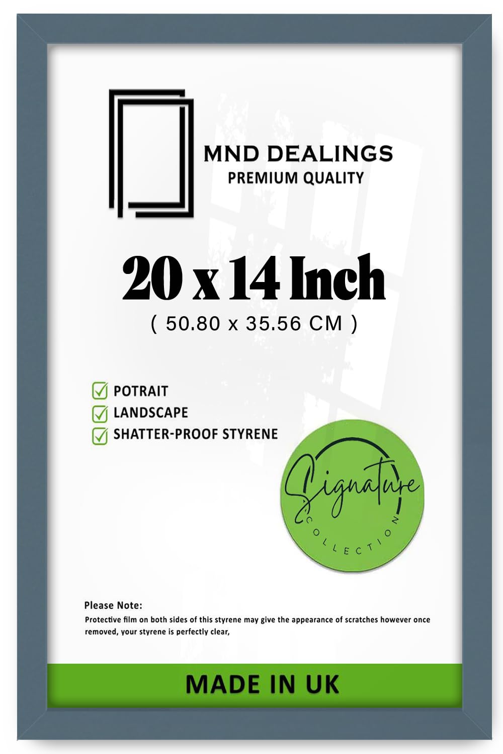 MND Dealings | MDF Wood Poster Frame (50.80 x 35.56 CM) Picture Frame for Portrait, Landscape & Wall Décor, Medium Modern MDF Finish for Professional Display [ Dark Grey ]