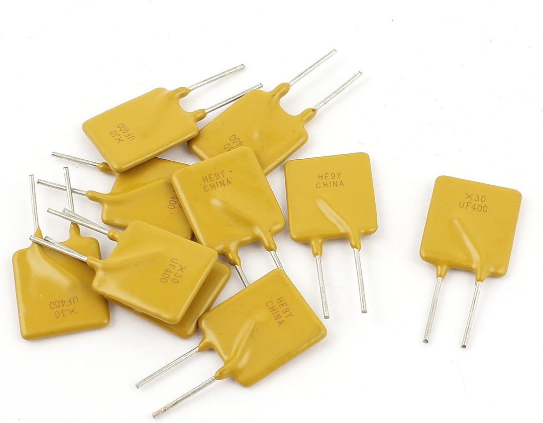 Aexit 10 Pcs Fuses 30V 4A Resettable Fuse Radial Through Hole Cartridge