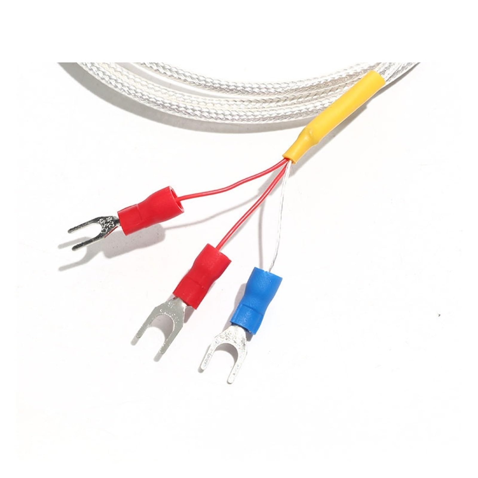 Sensor de temperatura de resistencia PT100 M3/M4/M5/M6/M8 Montaje de tornillo de rosca Cable plateado 0,5 M/1M/2M 0~200 ℃(M5,Cable length 1M)