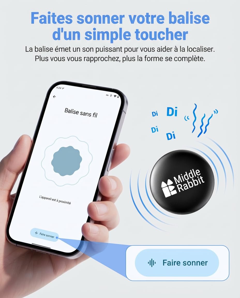 Traceur Enfant pour Android, Compatible Google Find Hub, sans abonnement, Balise Bluetooth avec étui en Silicone et épingle de sûreté, pour vêtements, Cartable, Sac et école - 4