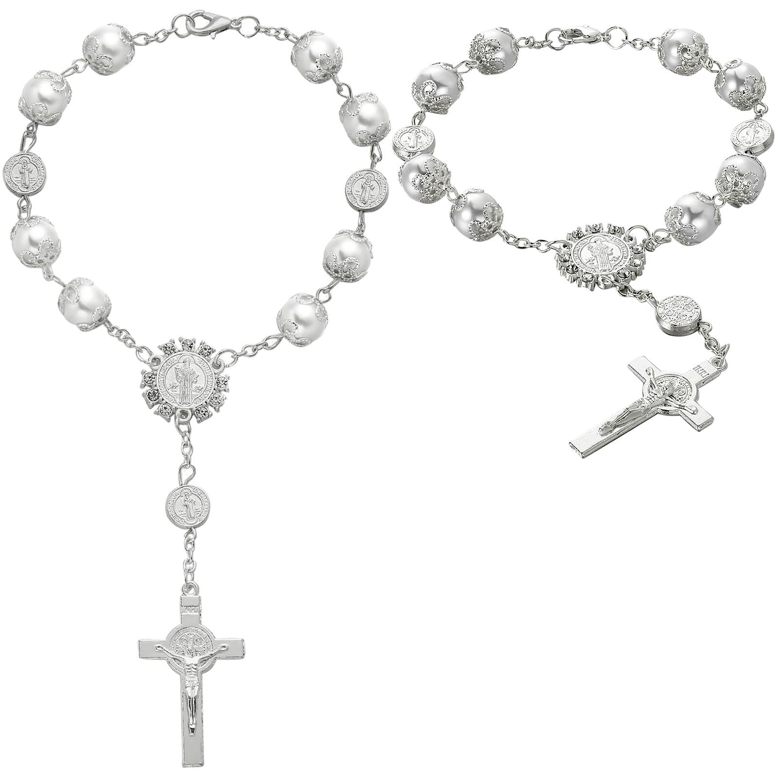 Amazon.com: Frienda 2 Pcs Car Rosary for Rearview Mirror Saint
