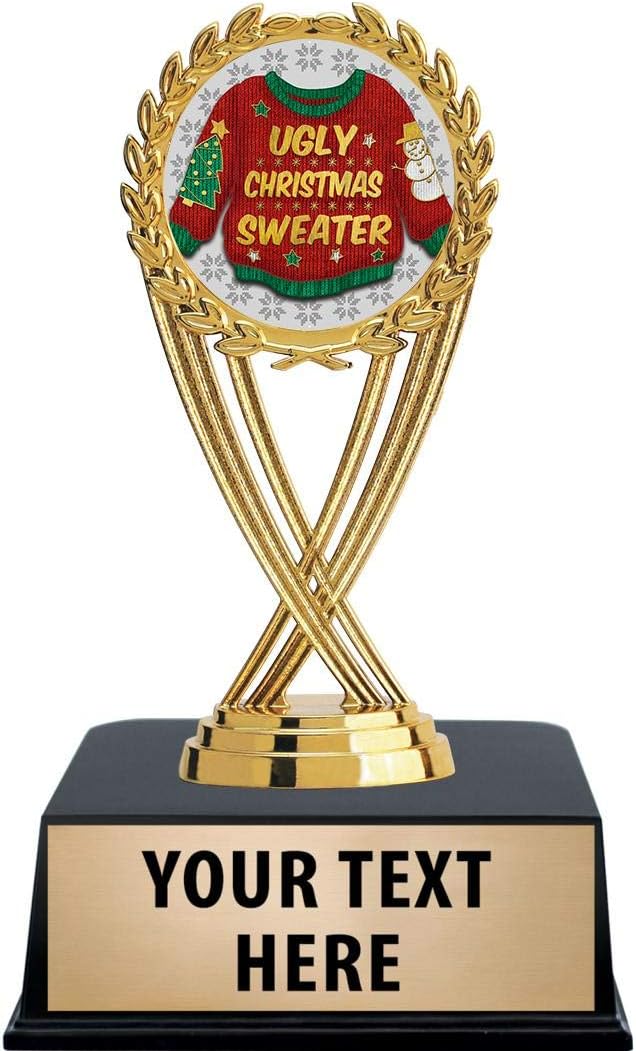 Crown Awards Ugly Christmas Sweater Trophies with Custom