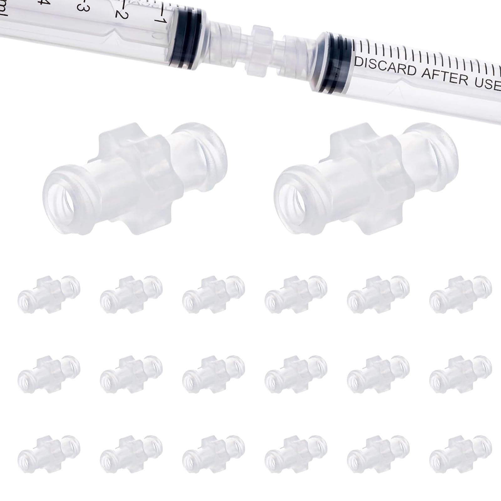 Lab Dispensing Connector PP Female Luer Adapter for Transfer Lines, Teaching Setup Tasks, Routine Refill, General Work Female Luer Coupler Fitting Threaded Pp Transfer Adapter Dispensing Connector Lab