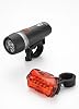 Busstier Bicycle Flashlight Front Rear 2-Piece Set LED Lamp Set, High Visibility Bicycle Headlight and Rear Stop Lamp, Waterproof Durable Body Safety Light, Easy Assembled for Night Driving