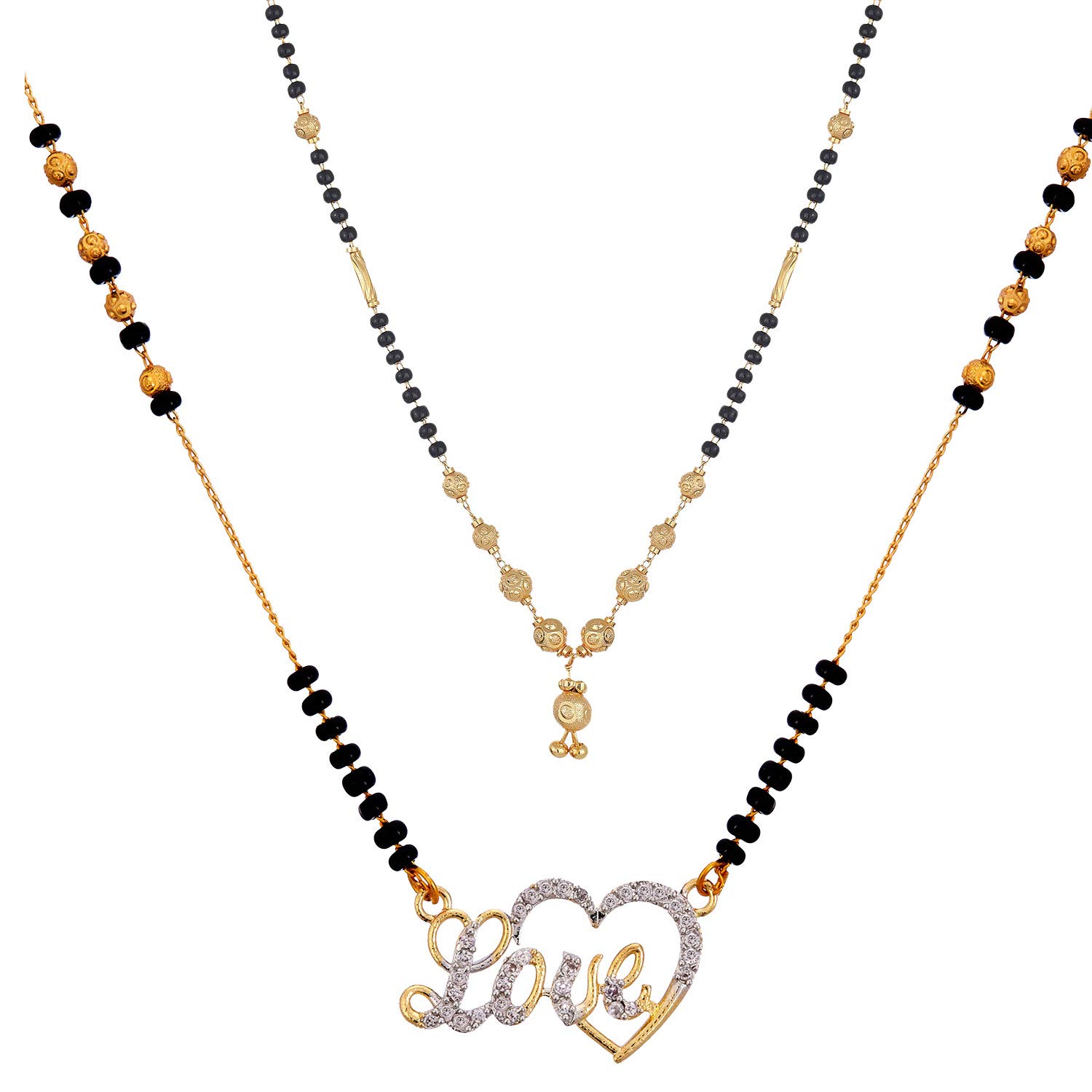 See full amazon price history chart for ZENEME Mangalsutra Gold Plated American Diamond Necklace Jewellery Combo of 2 Mangalsutra Tanmaniya Nallapusalu Black Bead Chain For Women (Design 1) ZENEME Mangalsutra Gold Plated American Diamond Necklace Jewellery Combo of 2 Mangalsutra Tanmaniya Nallapusalu Black Bead Chain For Women (Design 1) (B08XXW4DZS) Amazon Price History, Amazon Price Tracker